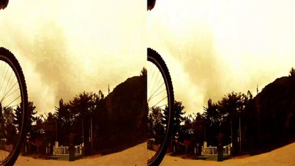 Filme em 3D, ver com óculos 3D, Mtb,  Ubatuba, SP, Brasil, bike, passeio,mares e praias, Stand up paddle, caiaque reciclados em 3 D