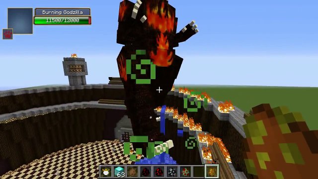 RODAN VS BURNING GODZILLA - Minecraft Mob Battles - Minecraft Mods PopularMMOs