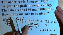 Drug Calculations - problems involving patient weight  105