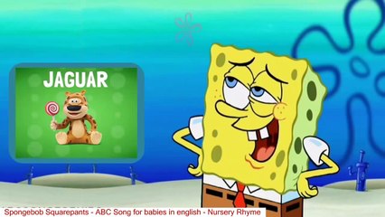 Spongebob Squarepants - ABC Song for babies in english - Nursery Rhyme