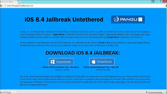 New iOS 8.4 jailbreak Untethered pangu released for iPhone | iPad | iPod