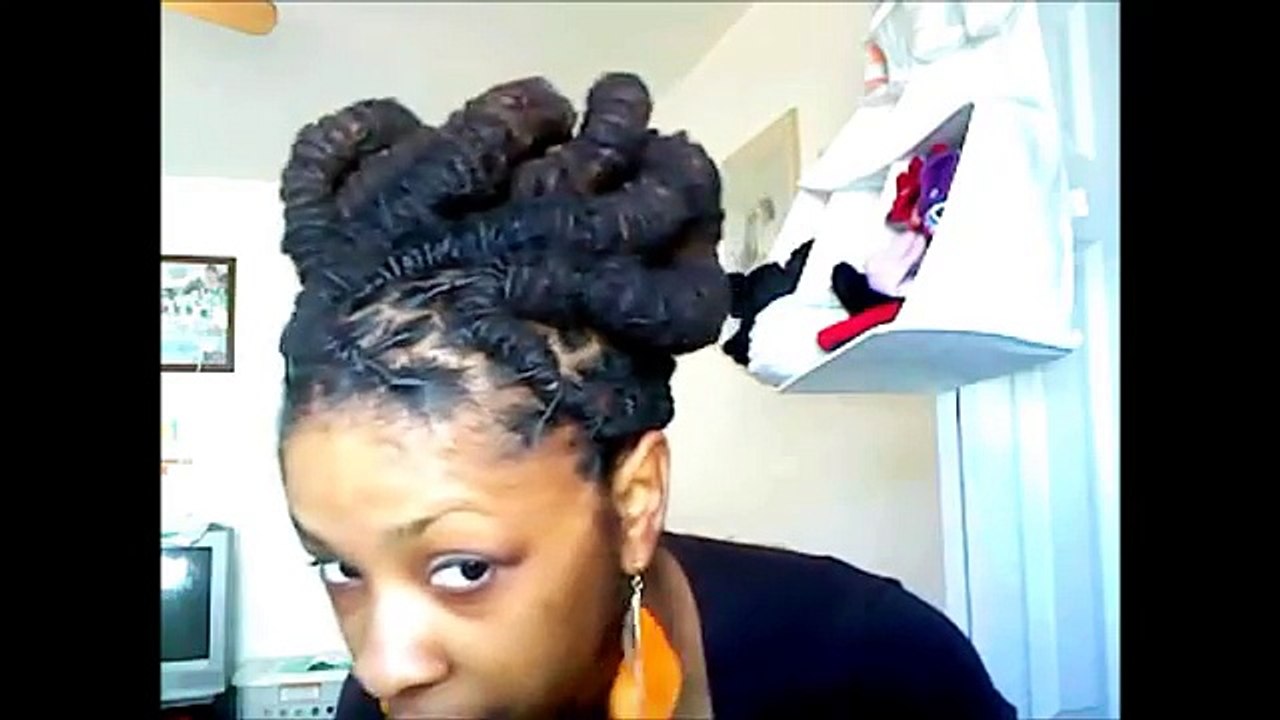 barrel twist loc updo