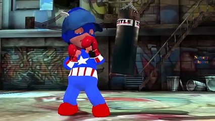 Hulk Vs Captain America Cartoons for Kids Singing Finger Family Nursery Rhymes for Children
