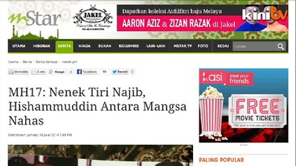 Najib's step-grandmother was onboard flight MH17