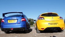 Subaru WRX STI vs Renault Megane RS 275 Trophy: Pure Exhaust Noise