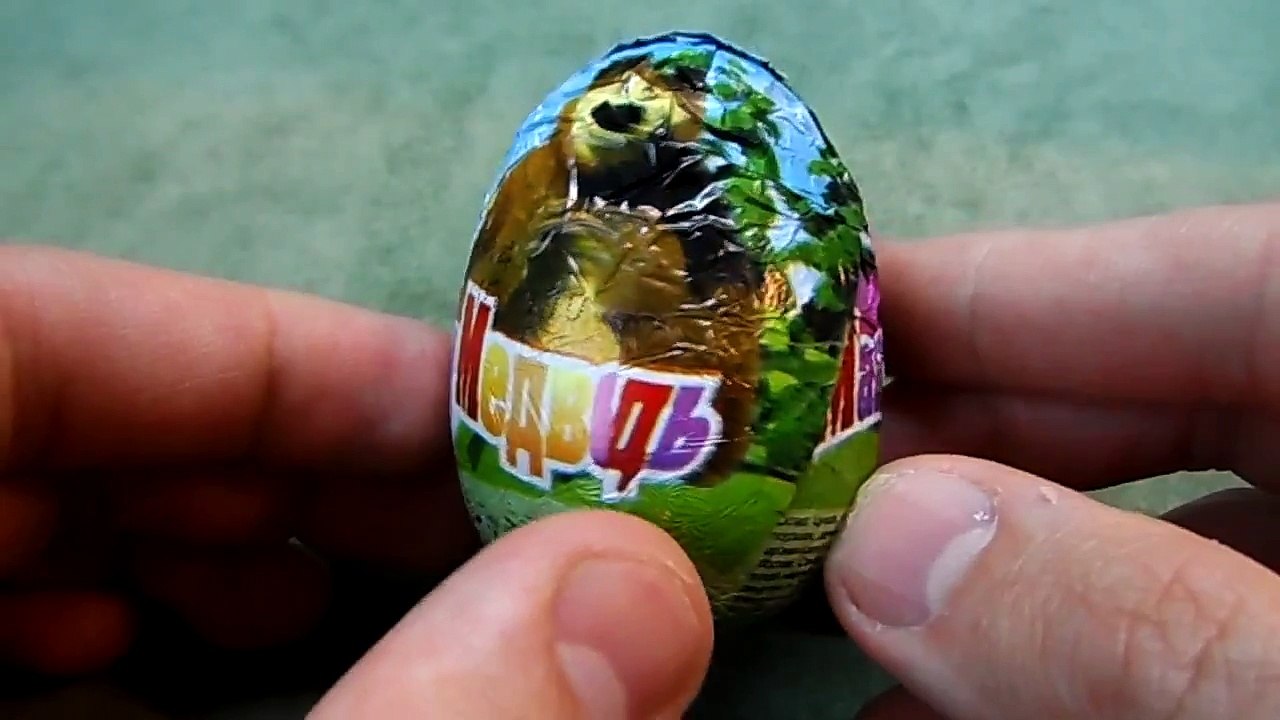 Unboxing Kinder Surprise cartoon Masha and the Bear toy Insect car 15 october 2014 year