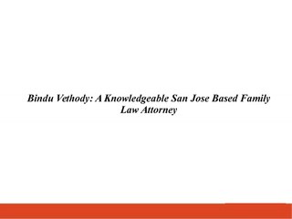 Bindu Vethody A Knowledgeable San Jose Based Family Law Attorney