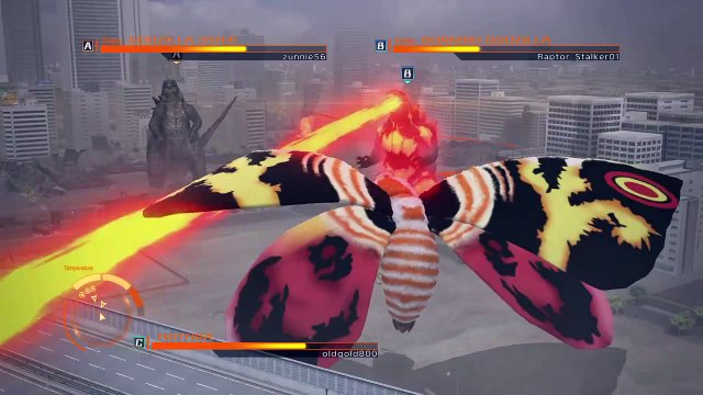 GODZILLA Ps4: Online battle Mothra vs Burning Godzilla vs Godzilla 2014