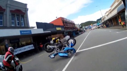 Motorbike Crash at Greymouth Street Race