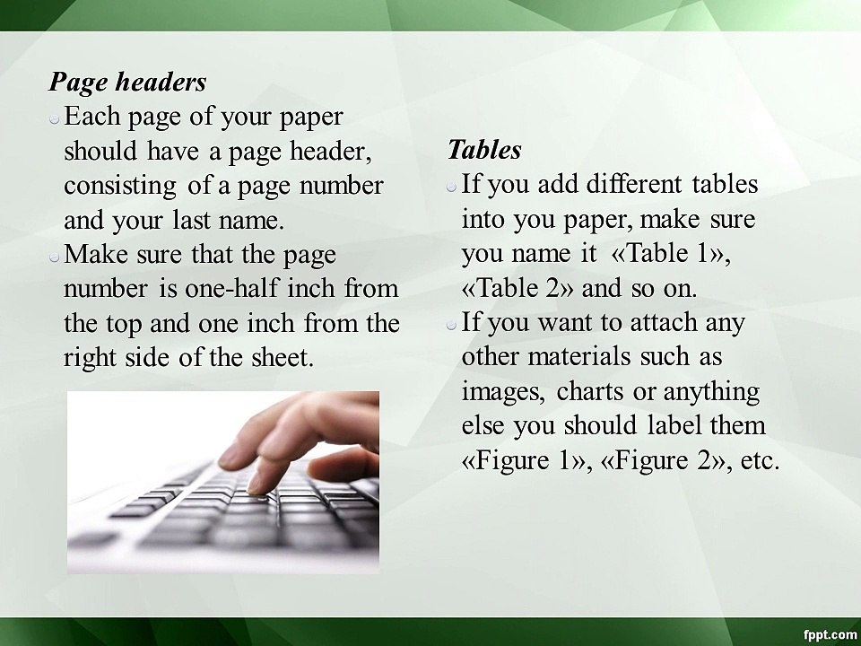 Research Paper Format