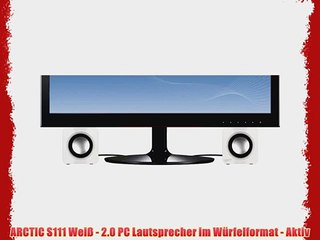 ARCTIC S111 Wei? - 2.0 PC Lautsprecher im W?rfelformat - Aktiv
