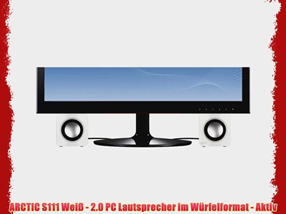 ARCTIC S111 Wei? - 2.0 PC Lautsprecher im W?rfelformat - Aktiv