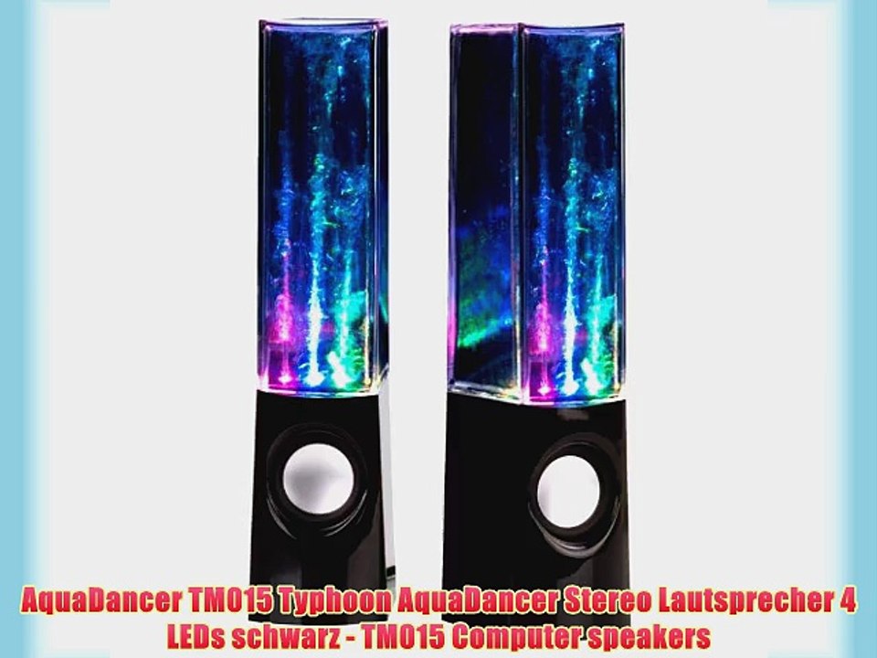 AquaDancer TM015 Typhoon AquaDancer Stereo Lautsprecher 4 LEDs schwarz - TM015 Computer speakers