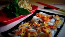 Vietnamese steamed rice rolls - Banh cuon