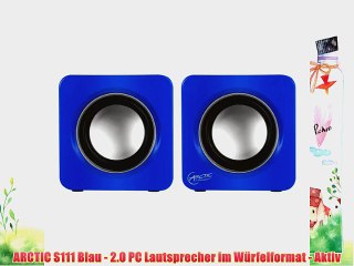 ARCTIC S111 Blau - 2.0 PC Lautsprecher im W?rfelformat - Aktiv