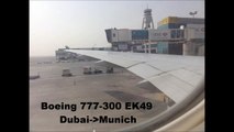 Takeoff Dubai DXB Boeing 777-300 Emirates