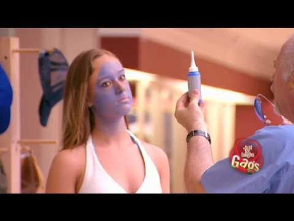 JFL Hidden Camera Pranks & Gags Perfect Smurf Tan video Dailymotion