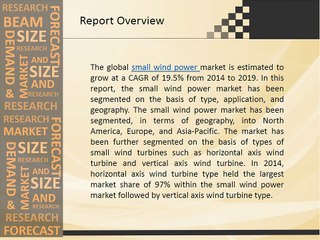 Global Small Wind Power Market  - Analysis and Forecast till 2019