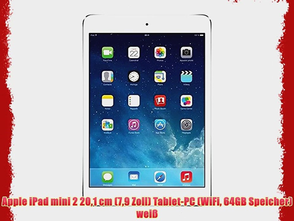 Apple iPad mini 2 201 cm (79 Zoll) Tablet-PC (WiFi 64GB Speicher) wei?