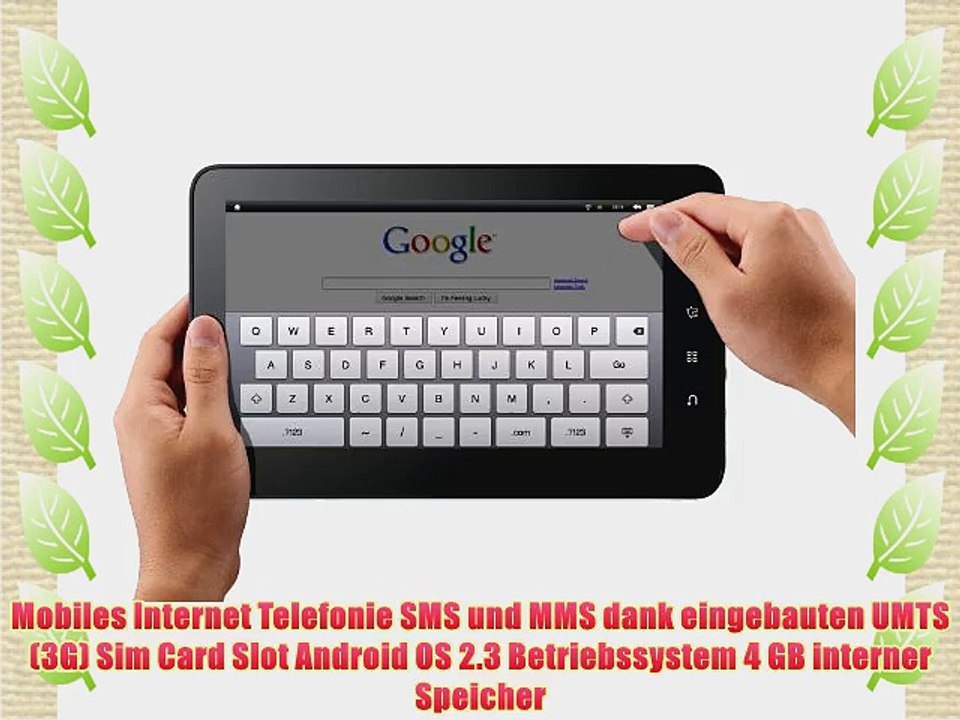 Odys Space 178 cm (7 Zoll) Tablet-PC (Touchscreen 800MHz 4GB Flash-Speicher Telefonie GPS UMTS