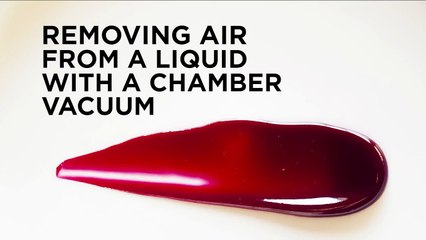 Removing Air From A Liquid With A Chamber Vacuum