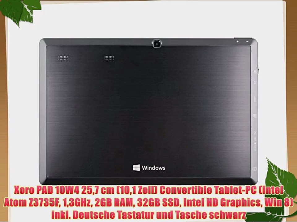 Xoro PAD 10W4 257 cm (101 Zoll) Convertible Tablet-PC (Intel Atom Z3735F 13GHz 2GB RAM 32GB