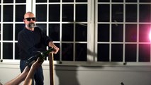 Neal Stephenson Sabering a Champagne Bottle • Slow Motion Video