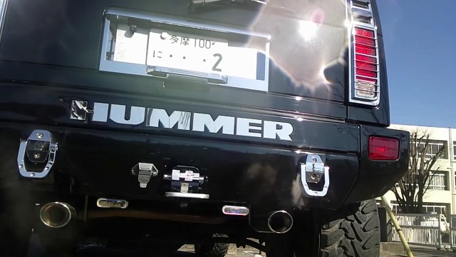 H2 HUMMER H2ハマー　2本出しBorlaマフラーの排気音