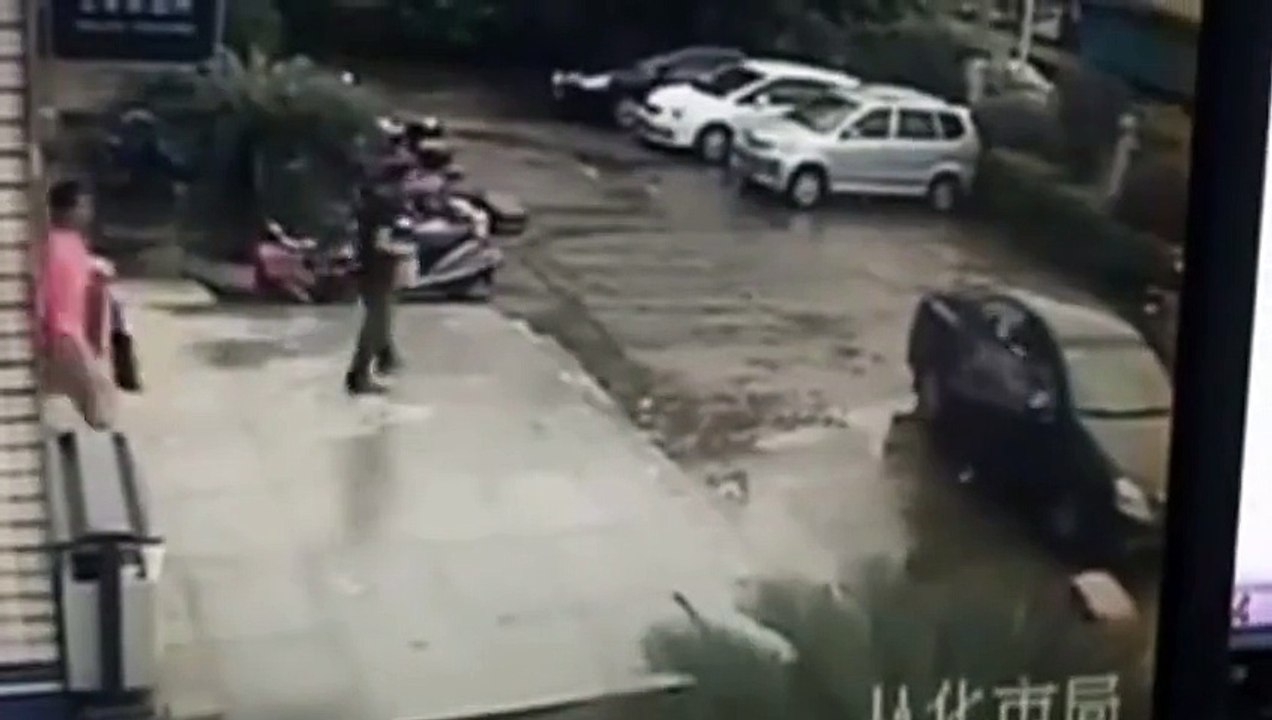 Child rescued beneath the car