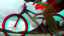 Filme em 3D, ver com óculos 3D, Mtb,  Ubatuba, SP, Brasil, bike, passeio,mares e praias, Stand up paddle, caiaque reciclados em 3 D