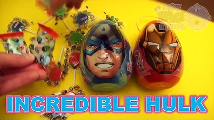 3 JUMBO Surprise Eggs! The Incredible Hulk Captain America Iron Man