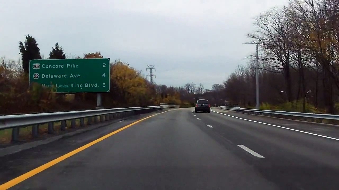 Wilmington Expressway (Interstate 95 Exits 11 to 5) southbound