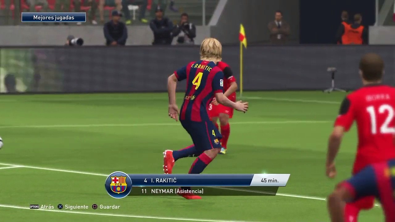 PES 2015 Mejores jugadas FCBarcelona - Sevilla Final USE