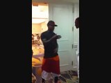 Nate Robinson and Rajon Rondo messing with Shaq