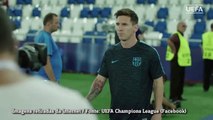 Uefa mostra detalhes de treino de Messi antes da Supercopa