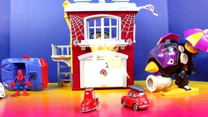 Download Video: Disney Pixar Cars Fire Rescue Squad Mack Hauler With Tomy Lightning McQueen Mater Police S