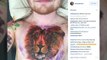 Ed Sheeran Gets Massive Lion Tattoo on His Chest