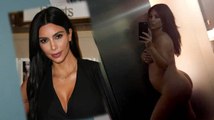 Kim Kardashian Goes Completely Nude to Display Baby Bump