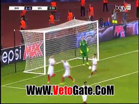 إيفير بانيغا يتقدم بالهدف الاول اشبيليه فى مرمى برشلونه