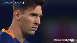Messi Amazing Free Kick Goal - Barcelona vs Sevilla 1-1 UEFA Super Cup 2015