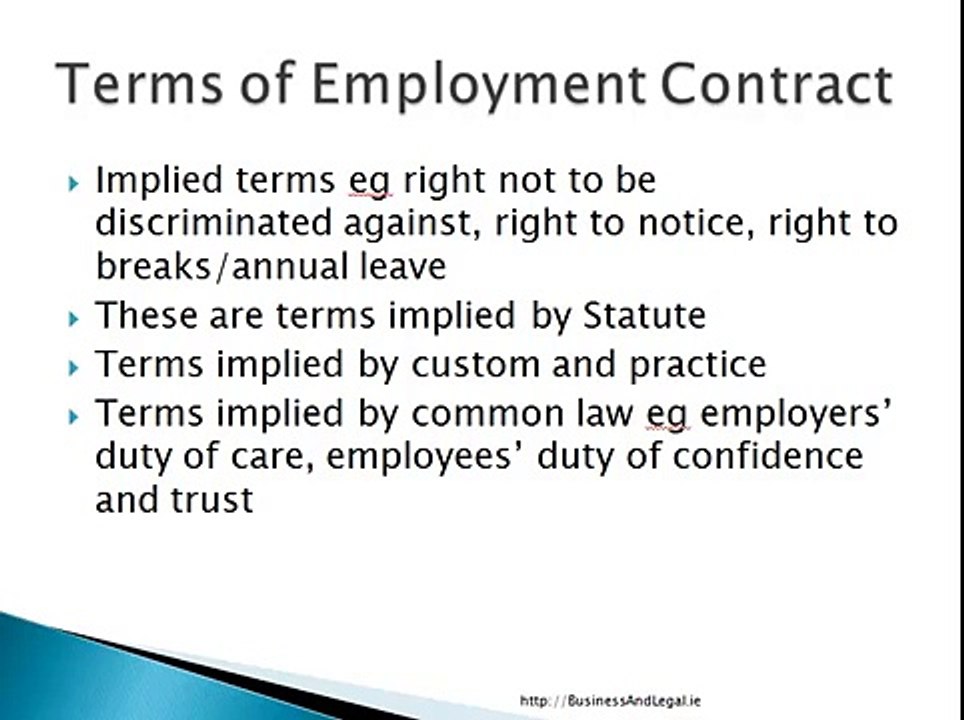 The Contract of Employment-Employment Contracts in Irish Employment Law