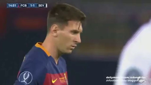 Lionel Messi Second Goal hd : 2-1 - Barcelona v. Sevilla - UEFA Super Cup 11.08.2015