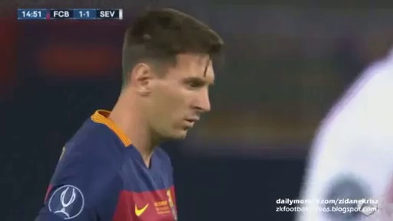 Lionel Messi Second Goal hd : 2-1 - Barcelona v. Sevilla - UEFA Super Cup 11.08.2015