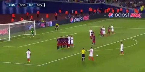 Éver Banega 0-1 | Barcelona vs. Sevilla - UEFA Super Cup - 11.08.2015 HD