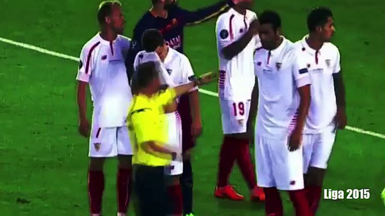 Lionel Messi Free Kick Goal - Barcelona vs Sevilla 4-4 UEFA Super cup 2015
