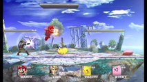 Super Smash Bros. Brawl - Mario VS Link VS Pikachu VS Kirby