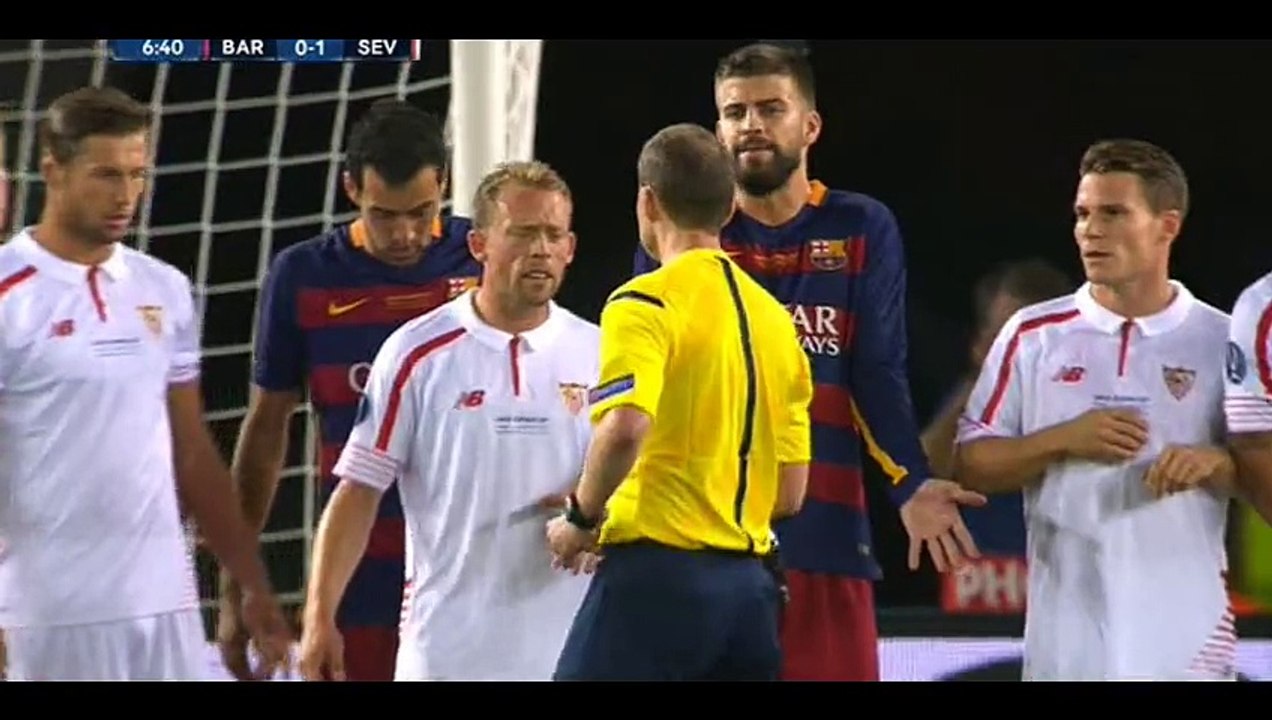 Leo Messi Goal - Barcelona 1-1 Sevilla - 11-08-2015 UEFA Super Cup