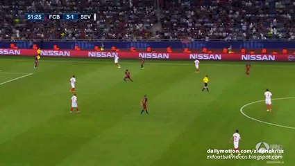 4-1 Luis Suárez Goal   Barcelona v. Sevilla - UEFA Super Cup 11.08