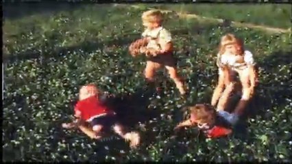 Children playing hand barrow (vintage 8 mm amateur film). Stock Footage