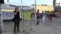69. Hamburger Mahnwache am 03.08.2015 | Offenes Mikro